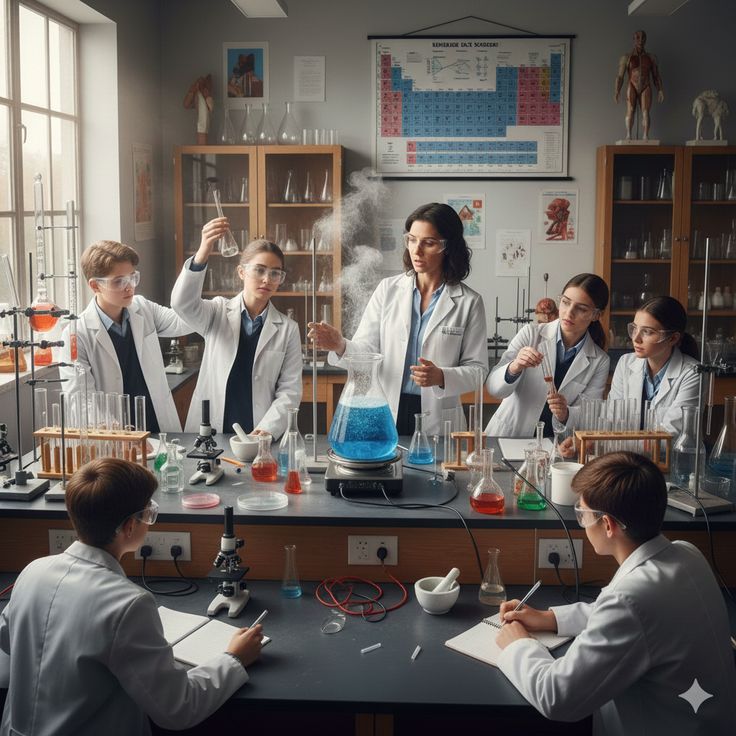General Science students in the laboratory