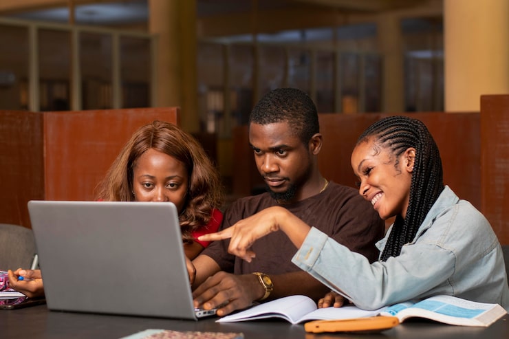 Students writing their end-of-semester examinations at ANSEC